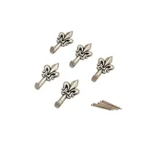 GANCIO P/QUADRO GIGLIO 33 MM ARGENTO BL 5 PZ (12,0 CF)