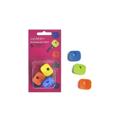 COPRICHIAVE IN PLASTICA COLORI ASSORTITI BL 6 PZ (12,0 CF)
