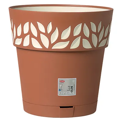 VASO TONDO 'CLOE' Ø 15 x h.15 - greige/grigio quarzo