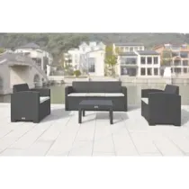 C SET 4 PZ SALOTTO C/DIVANO 3P GRAFITE NATUR TRIO