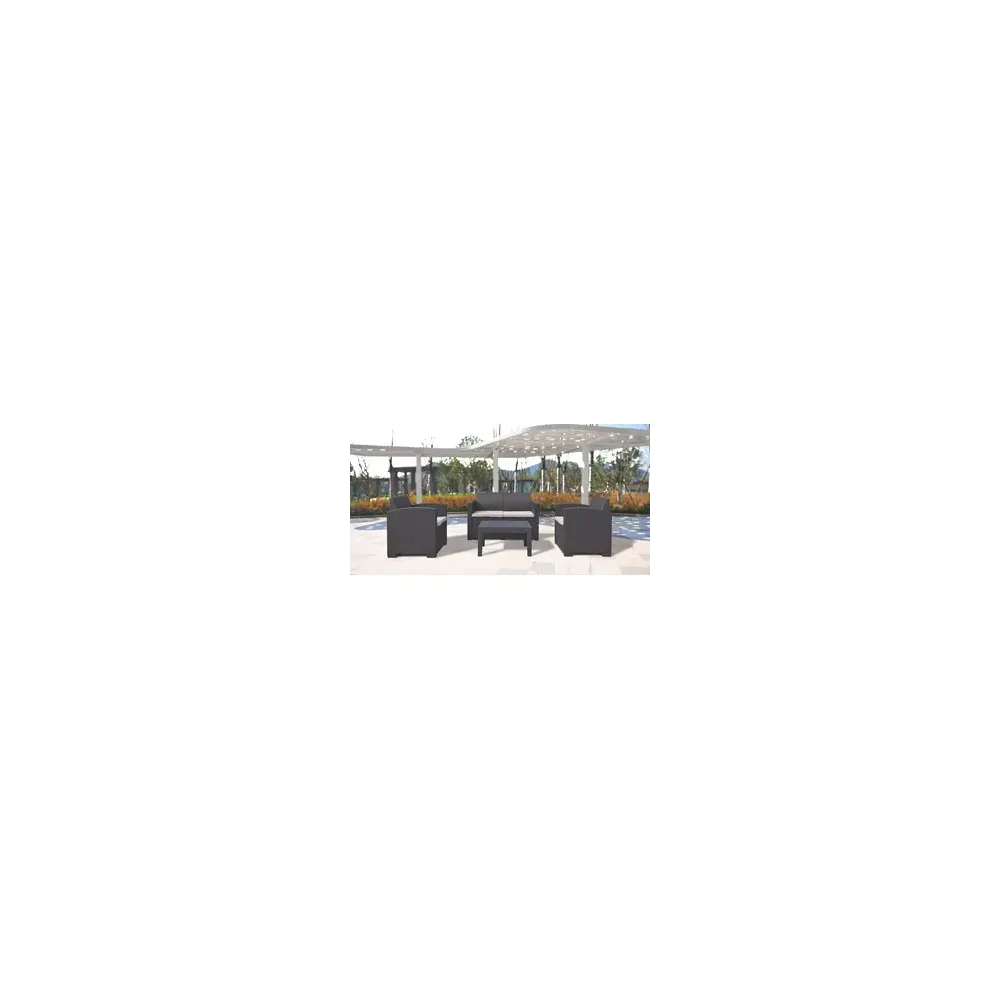 C SET 4 PZ SALOTTO C/DIVANO 2P GRAFITE NATUR DUO