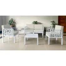 C SET 4 PZ SALOTTO C/DIVANO 2P BIANCO GARDENJOY