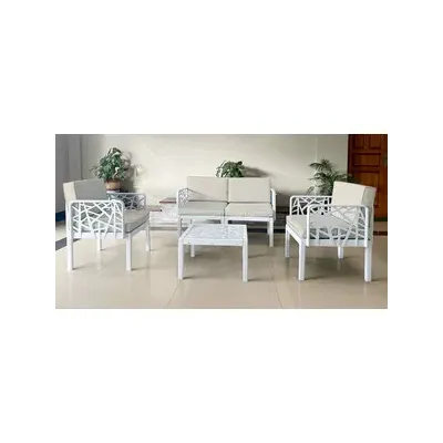 C SET 4 PZ SALOTTO C/DIVANO 2P BIANCO GARDENJOY