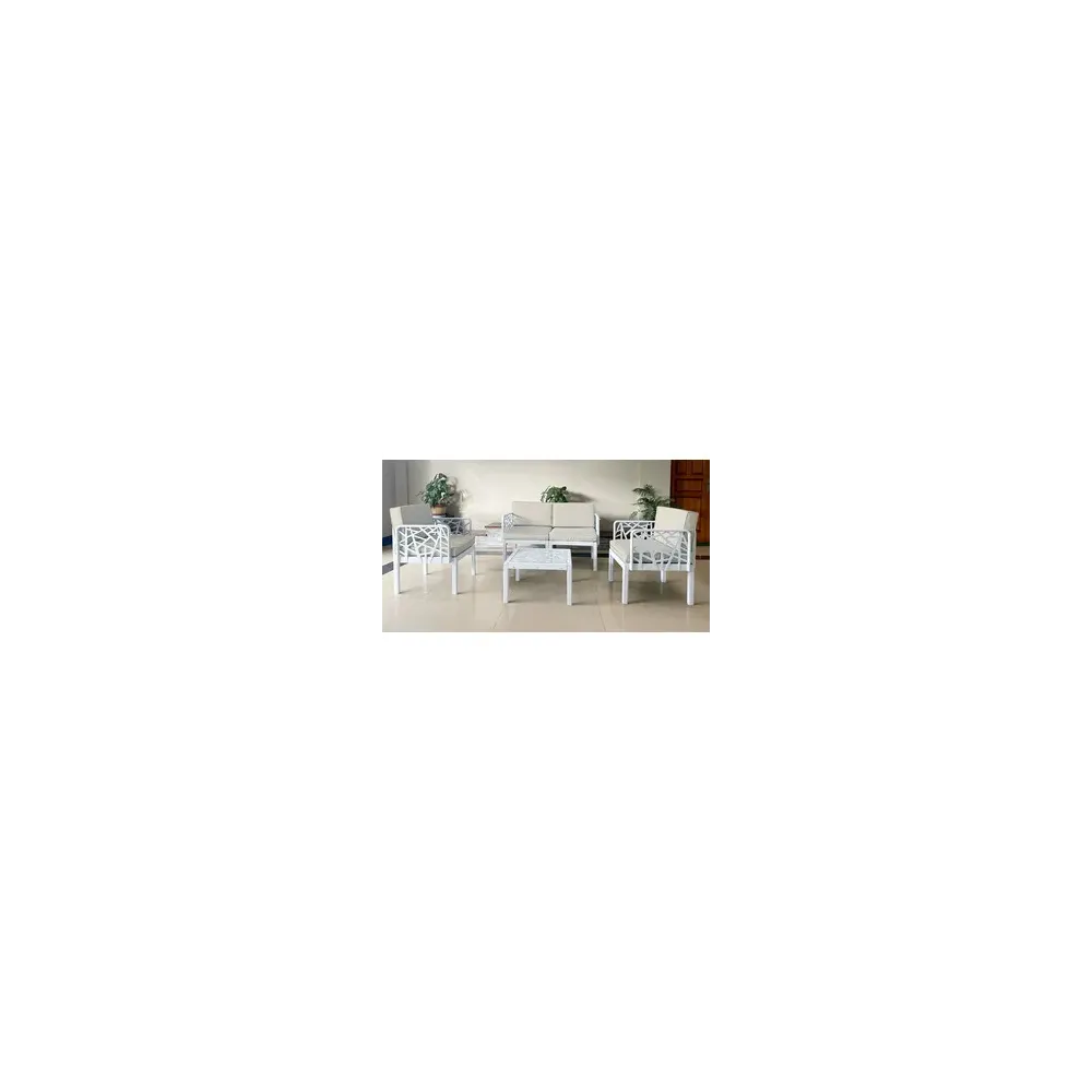 C SET 4 PZ SALOTTO C/DIVANO 2P BIANCO GARDENJOY