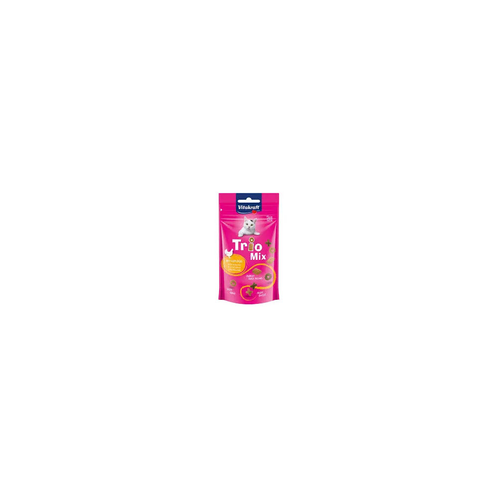 ALIMENTO PER GATTI 'TRIO MIX' gusto pollame - cf. 60 gr.