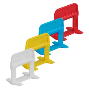 BASE LIVELLANTE CON FERITOIA PER CUNEO 'RLS EVO'  H. mm 12 - fuga 1,5 mm - cf. 250 pz - col.bianco