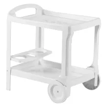 CARRELLO PORTAVIVANDE IN PLASTICA 'BORNEO' bianco