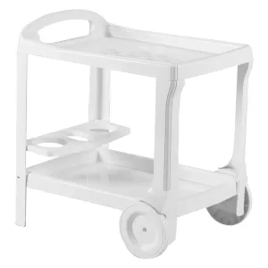 CARRELLO PORTAVIVANDE IN PLASTICA 'BORNEO' bianco