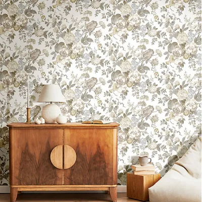 CARTA DA PARATI BOUQUET FLEURI BEIGE