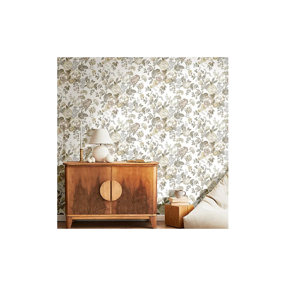 CARTA DA PARATI BOUQUET FLEURI BEIGE