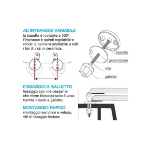 CERNIERE UNIVERSALI PER WC IN LEGNO