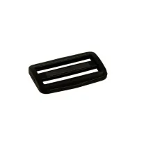 FIBBIE DI REGOLAZIONE IN PLAST. NERA 25 MM 2 PZ.