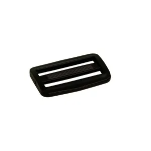 FIBBIE DI REGOLAZIONE IN PLAST. NERA 25 MM 2 PZ.