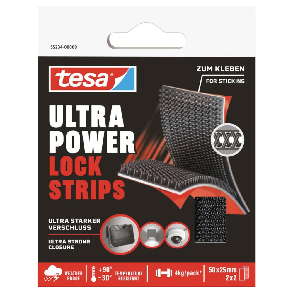 NASTRO ADESIVO 'ULTRA POWER LOCK' mm 25 x 5 cm - confezione da 2 strips