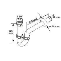 SIFONE PER LAVABO 1 1/4" Ø32MM RIC
