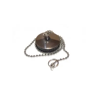 TAPPO C/CATENA E ROSONE INOX 40MM