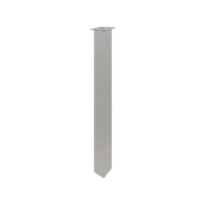 GAMBA QUADRA PIASTRA FISSA 50X50 H. 710 GRIGIA