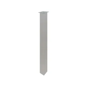 GAMBA QUADRA PIASTRA FISSA 50X50 H. 710 GRIGIA