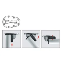 GAMBE PIEG.H705MM MILLER. AL pz4