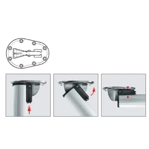 GAMBE PIEG.H705MM MILLER. AL pz4