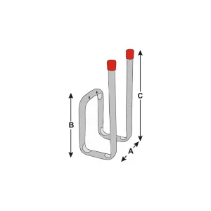 GANCIO DOPPIO STIVALI H200MM 25KG