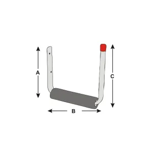 GANCIO PER TAVOLA SURF 216MM ZINC