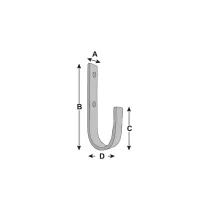 GANCIO UNIV PARETE 110MM ZINC 40KG