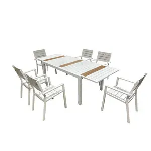 C SET TAVOLO ESTENSIBILE C/6 SEDIE ALU ICE