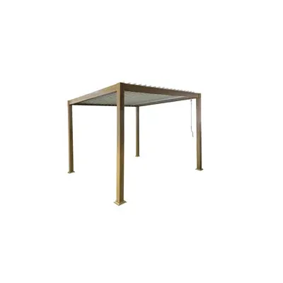 C PERGOLA BIOCLIMATICA 3X3 ALU STEEL EFFETTO LEGNO