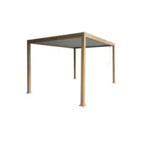 C PERGOLA BIOCLIMATICA 3X4 ALU STEEL EFFETTO LEGNO