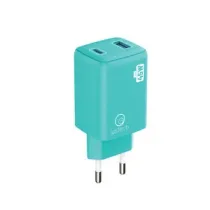 CARICATORE GAN 45W BLU USB-C/USB-A CAVO USB-C/USB-C