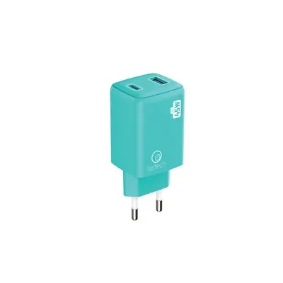 CARICATORE GAN 45W BLU USB-C/USB-A CAVO USB-C/USB-C