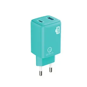 CARICATORE GAN 45W BLU USB-C/USB-A CAVO USB-C/USB-C