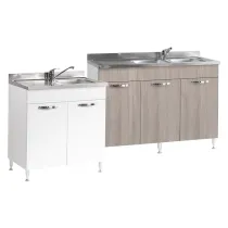 MOBILE SOTTOLAVELLO PER CUCINE COMPONIBILI L.80 x P.50 x H.85. - 2 ante - col. olmo