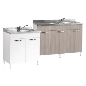 MOBILE SOTTOLAVELLO PER CUCINE COMPONIBILI L.80 x P.50 x H.85. - 2 ante - col. olmo