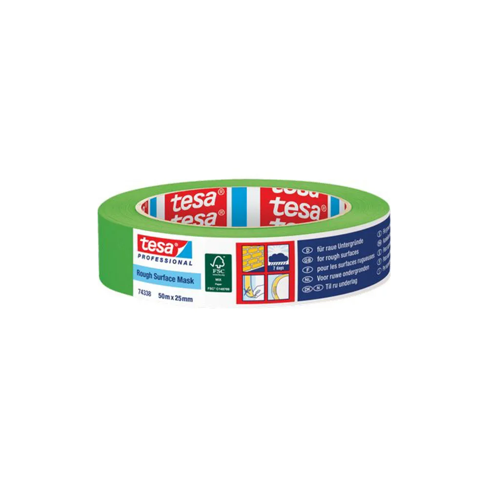 NASTRO PER MASCHERATURA 'ROUGH SURFACE MASK 74338' mm 25 x mt. 50 - colore verde (12 PZ)