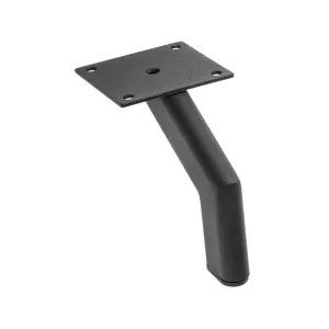 PIEDE FISSO METALLO DESIGN H 120 NERO GOFFRATO