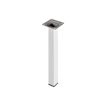 PIEDE IN METALLO QUADRO BIANCO 25X25 H 400