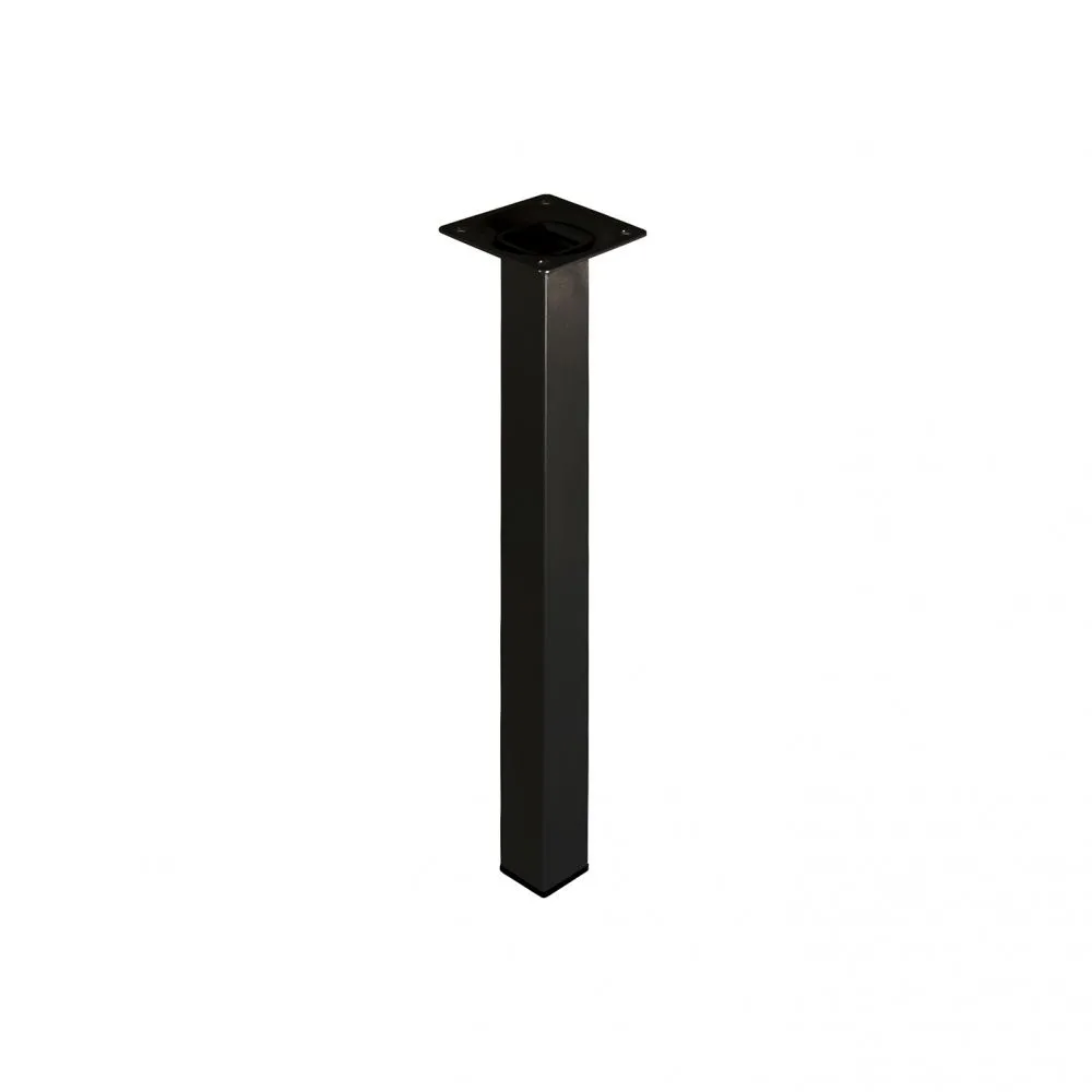 PIEDE IN METALLO QUADRO NERO 25X25 H 150