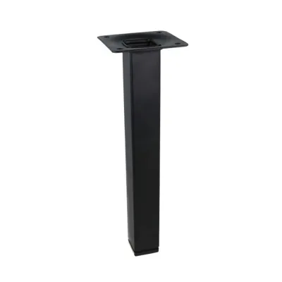 PIEDE IN METALLO QUADRO NERO 25X25 H 200
