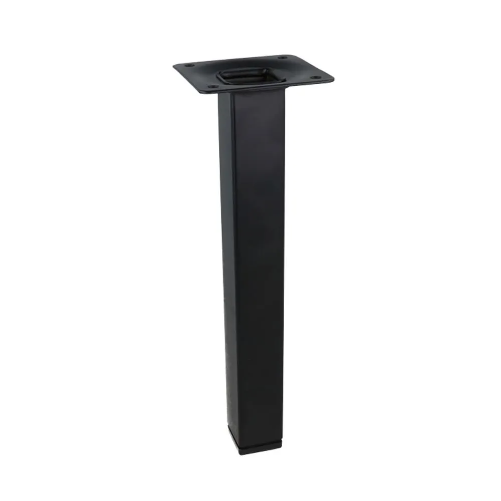 PIEDE IN METALLO QUADRO NERO 25X25 H 200