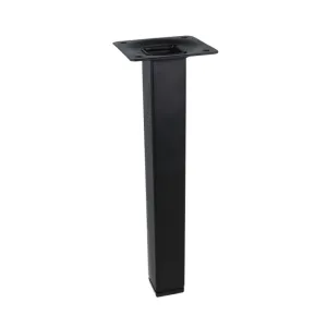 PIEDE IN METALLO QUADRO NERO 25X25 H 200