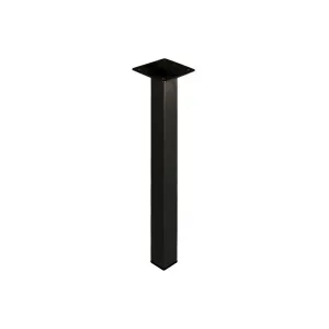 PIEDE IN METALLO QUADRO NERO 25X25 H 400