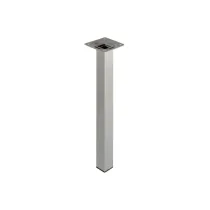 PIEDE IN METALLO QUADRO SILVER  25X25 H300