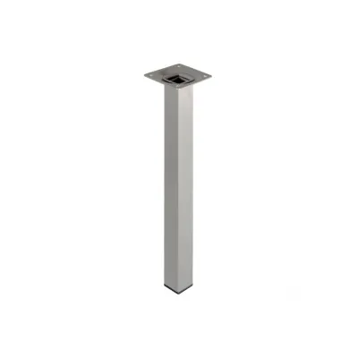 PIEDE IN METALLO QUADRO SILVER 25X25 H400