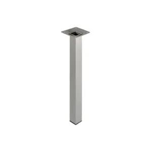 PIEDE IN METALLO QUADRO SILVER 25X25 H400