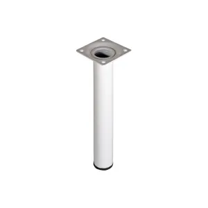 PIEDE IN METALLO TONDO BIANCO H 150 Ø30MM