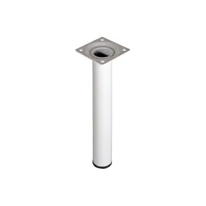 PIEDE IN METALLO TONDO BIANCO H 400 Ø30MM