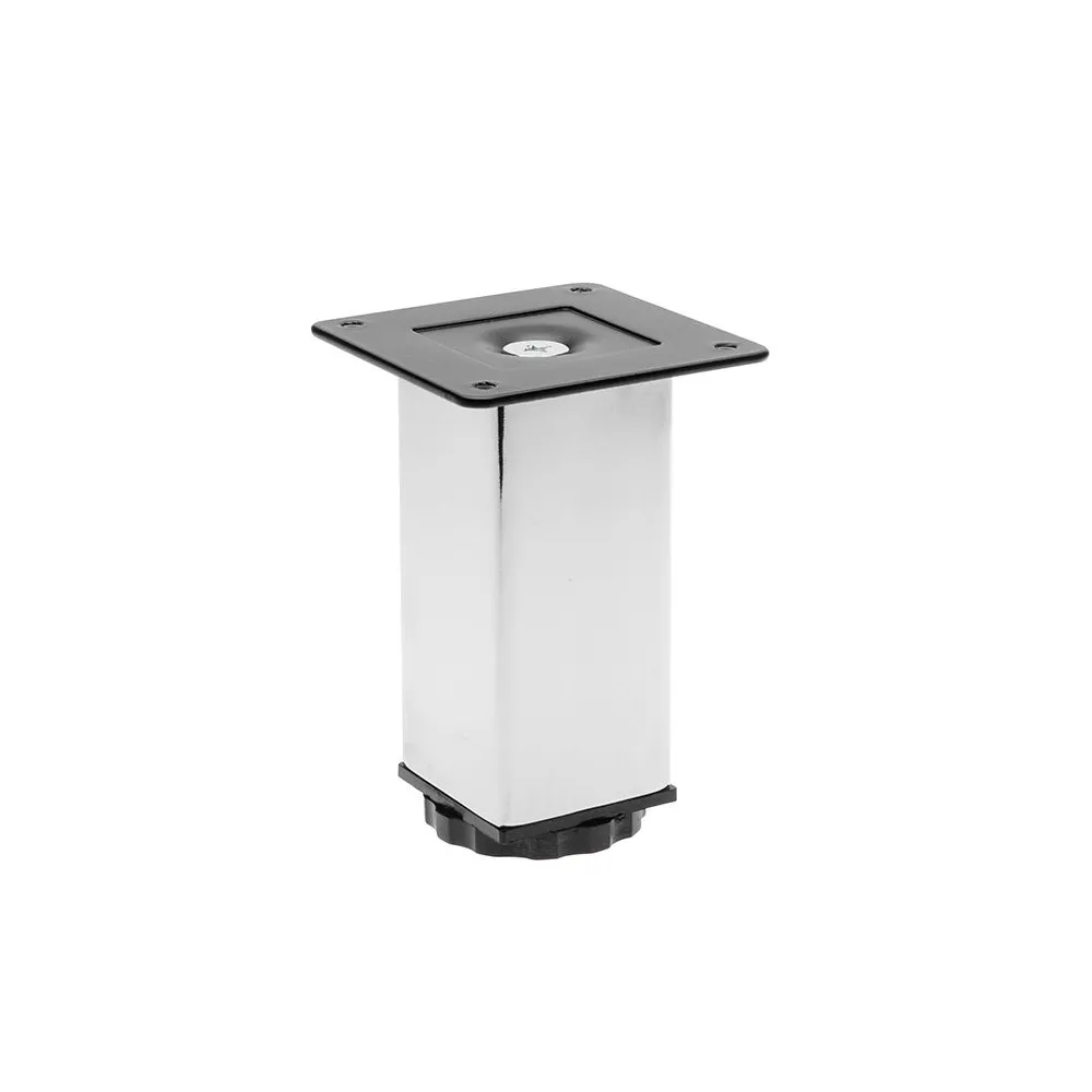 PIEDE QUADRO METALLO REGOLABILE L 40 H 100 CROMATO