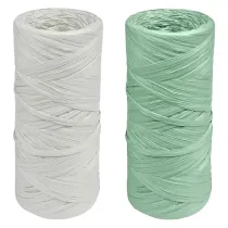 RAFIA SINTETICA A GOMITOLO gr. 500 circa - verde (25 KG)